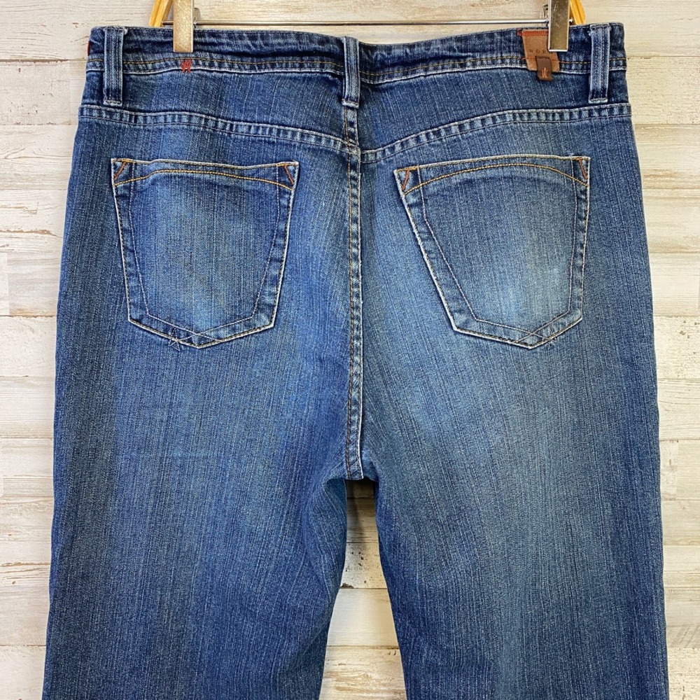WORN Aged Denim Jeans Men 36x34 Blue Denim Straight Designer Streetwear - Picture 4 of 16